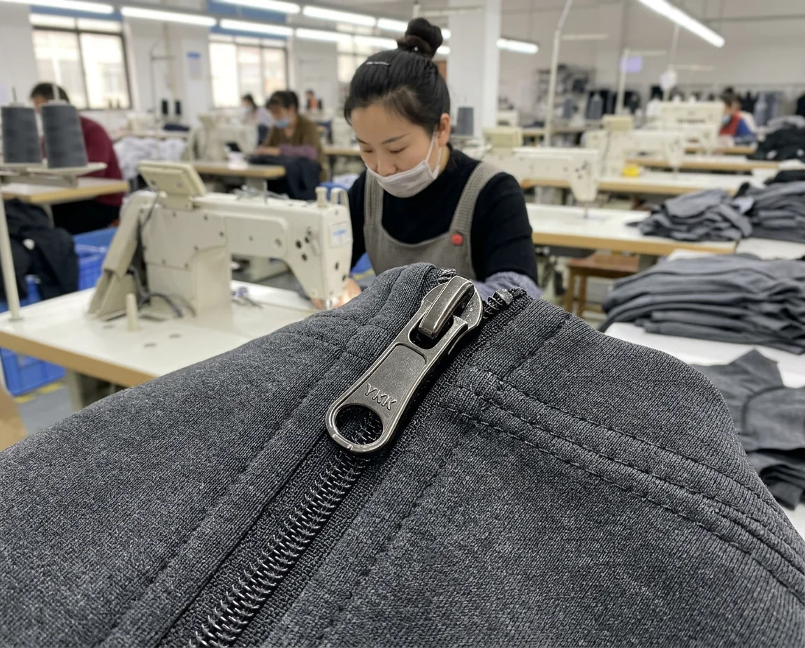 YKK zipper detail