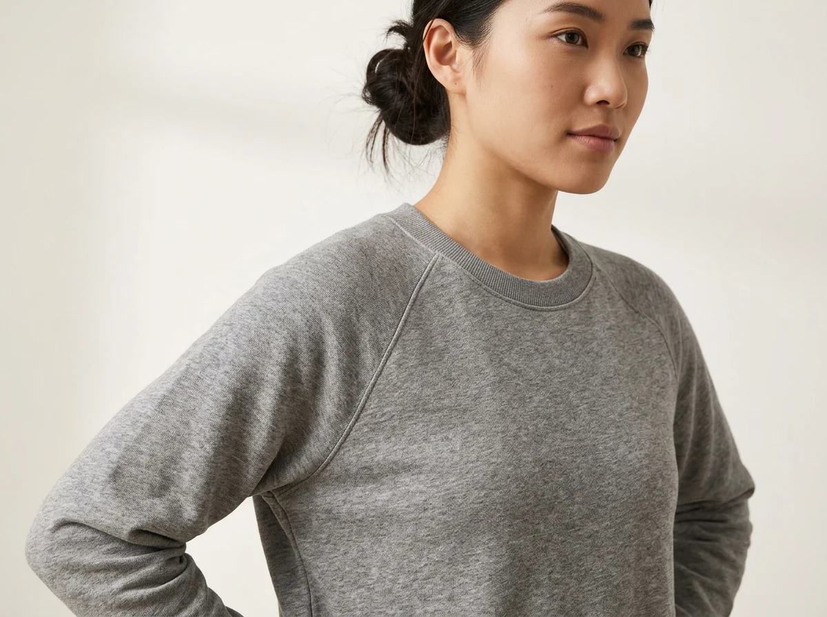 Breathable lightweight sweatshirt detail