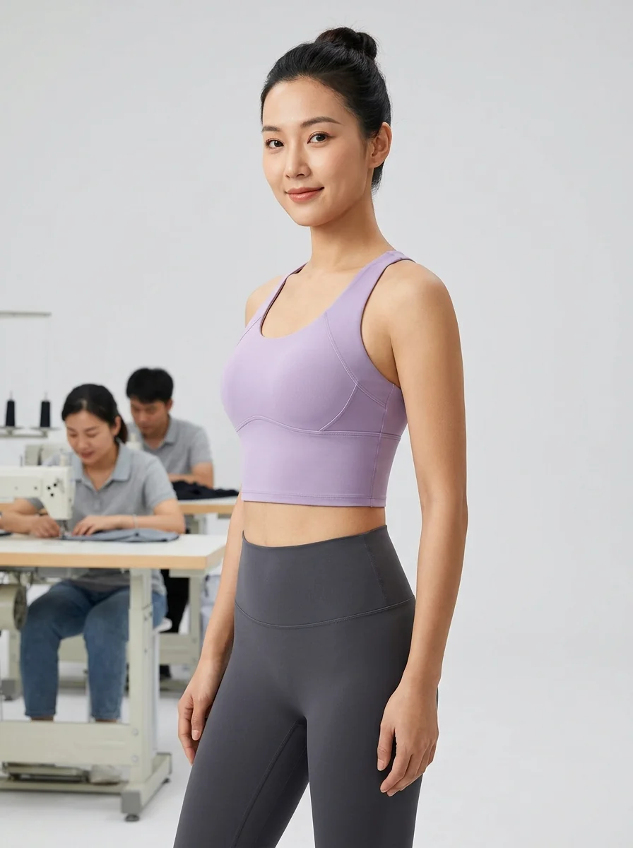 Built-in bra crop top