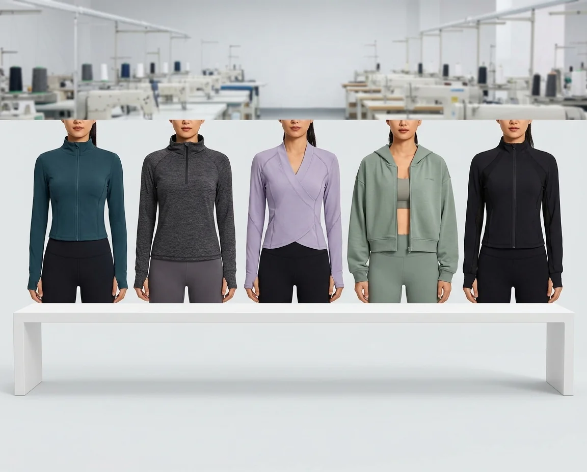 Cropped yoga jackets