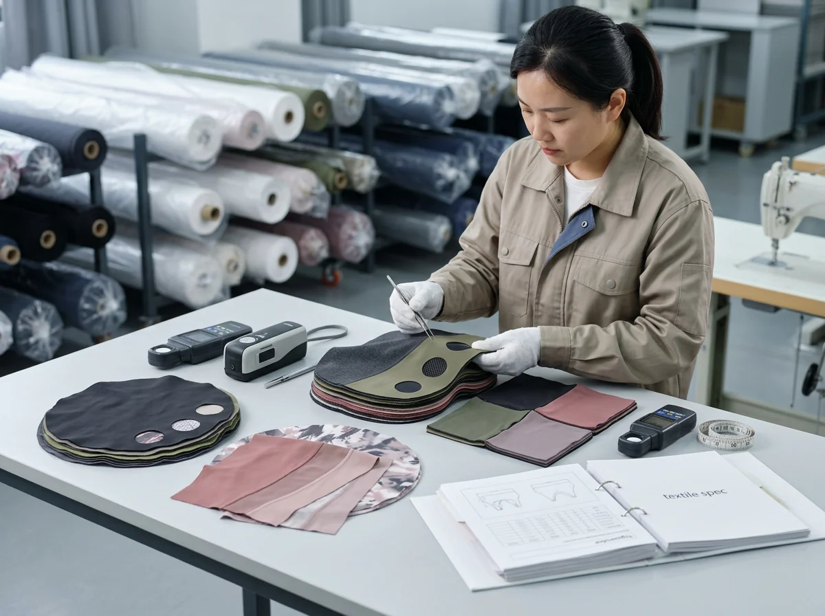 Custom fabric development with brand-supplied textile spec