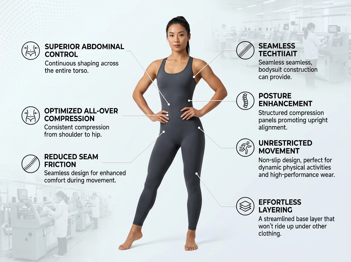 High-stretch sculpting bodysuit