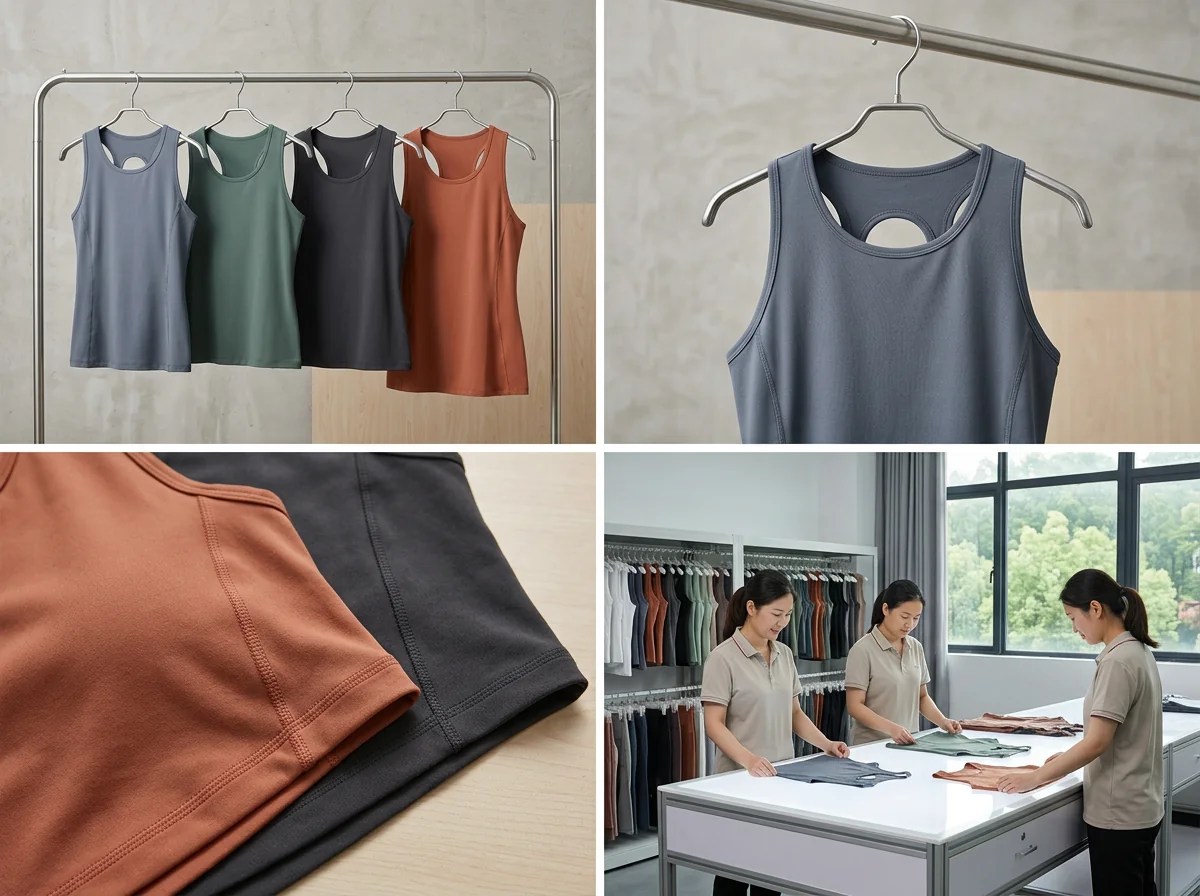 Overseas yoga brand — branded tank top collection
