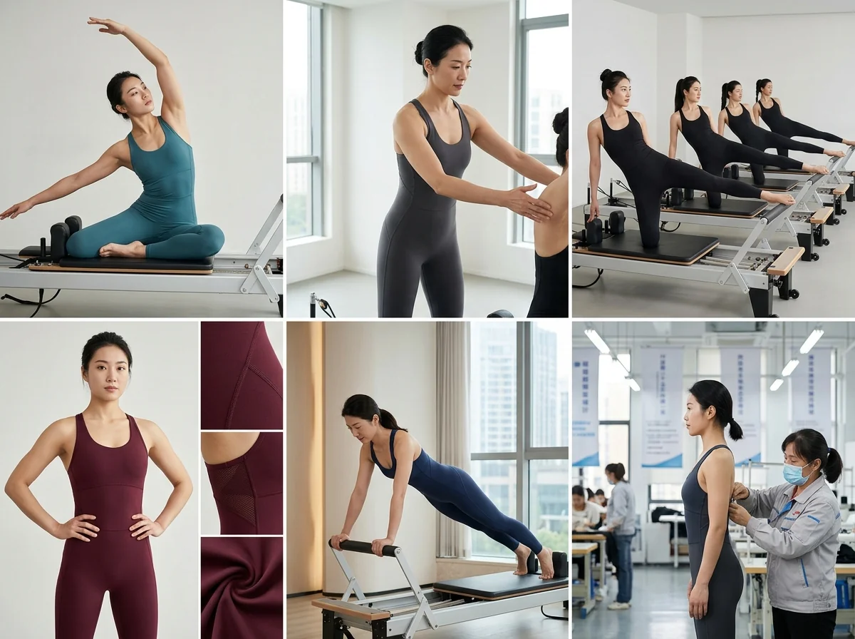 Pilates reformer training bodysuit