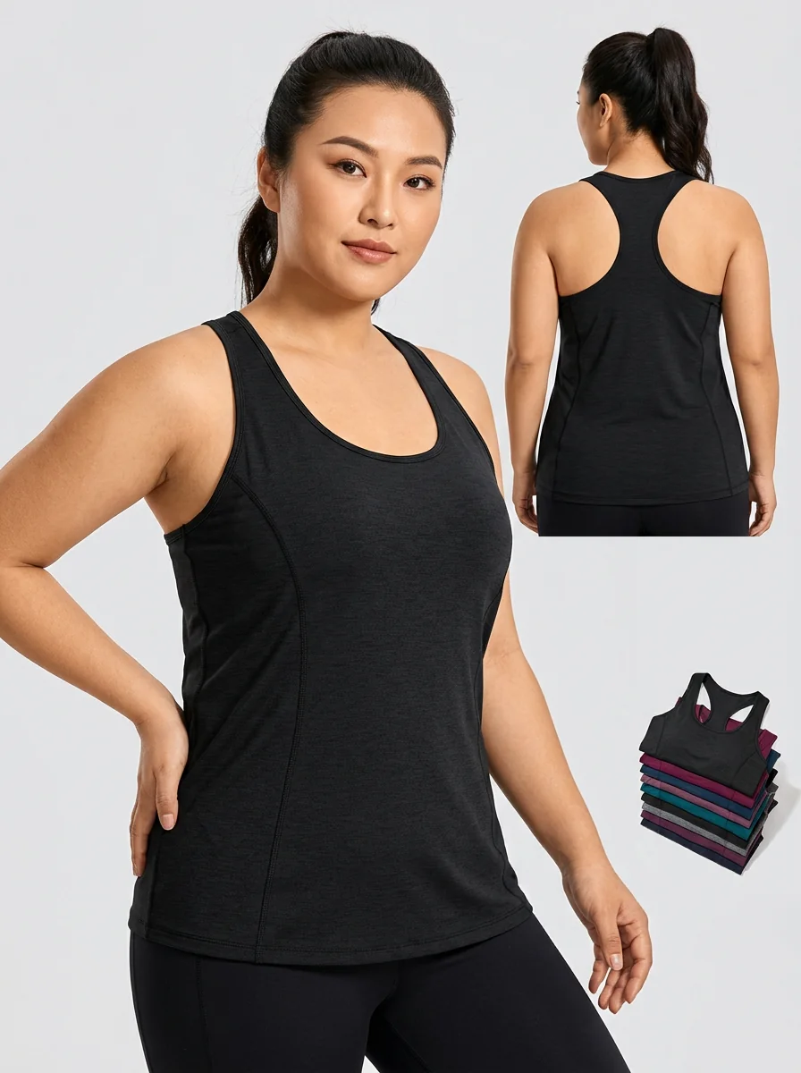 Plus size active tank top — inclusive sizing build