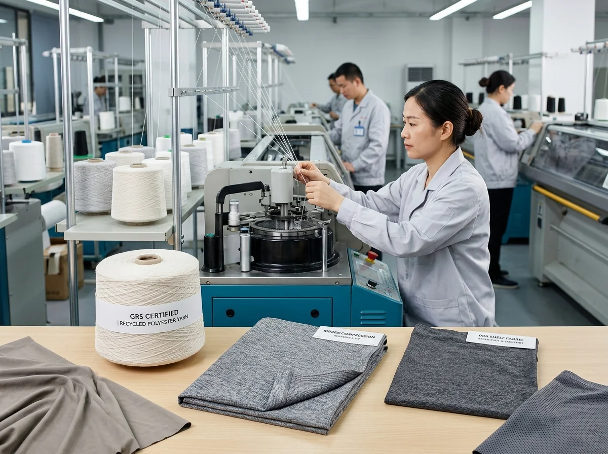 GRS-certified recycled polyester yarn