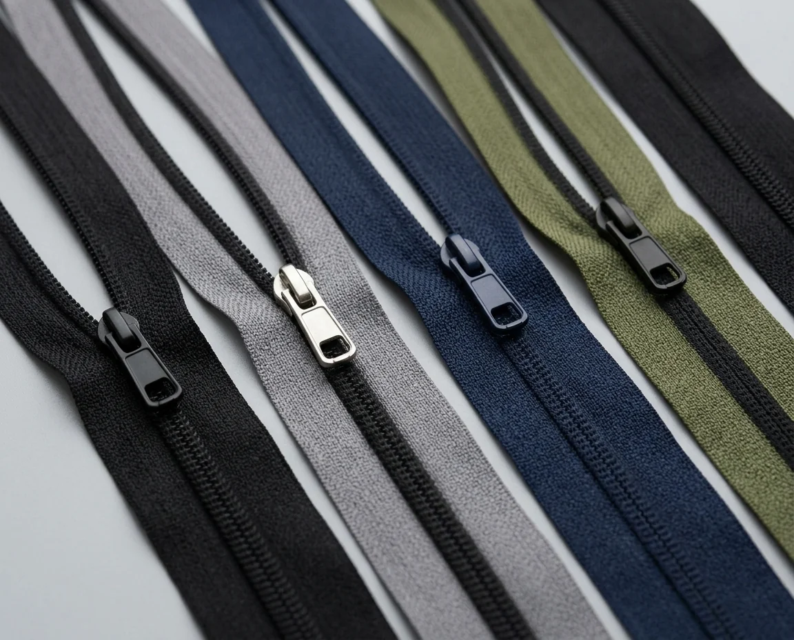 Reverse-coil zipper