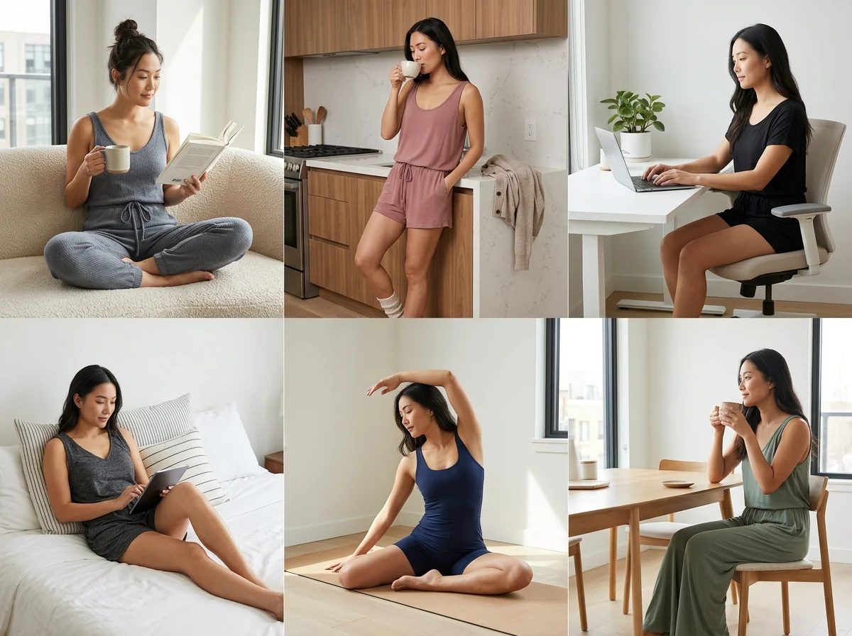 Romper as loungewear at home