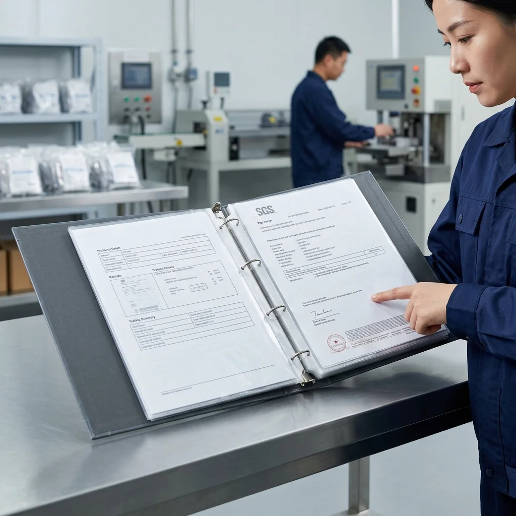 SGS certification badge &mdash; product testing and inspection certificate on file