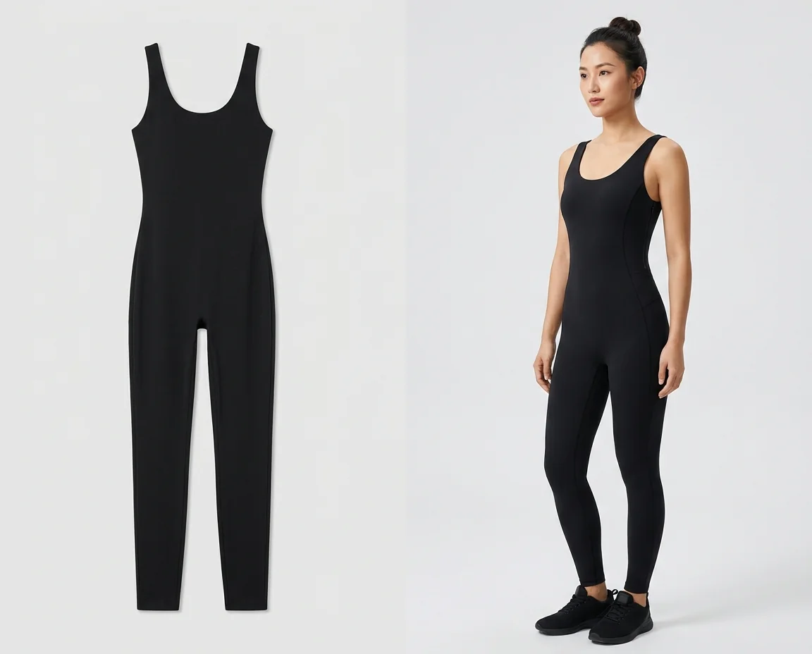 Slim fit full-length jumpsuit