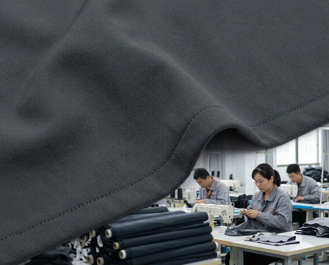 Softshell stretch fabric texture