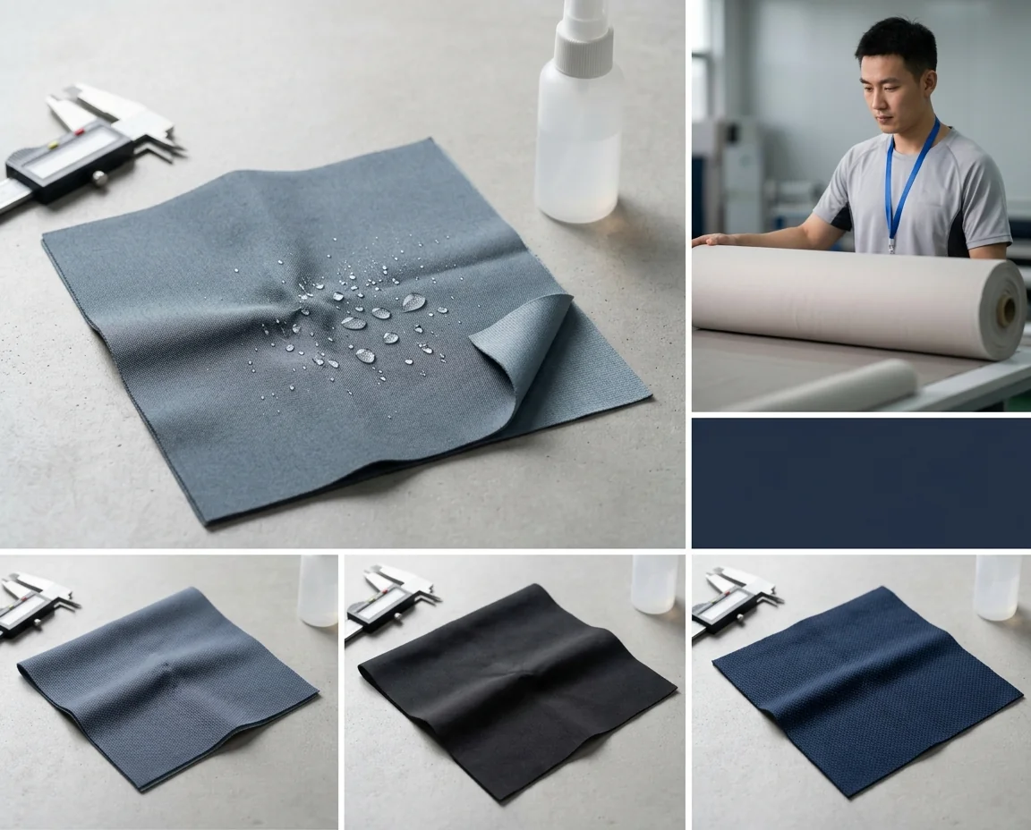 Stretch softshell fabric with DWR coating