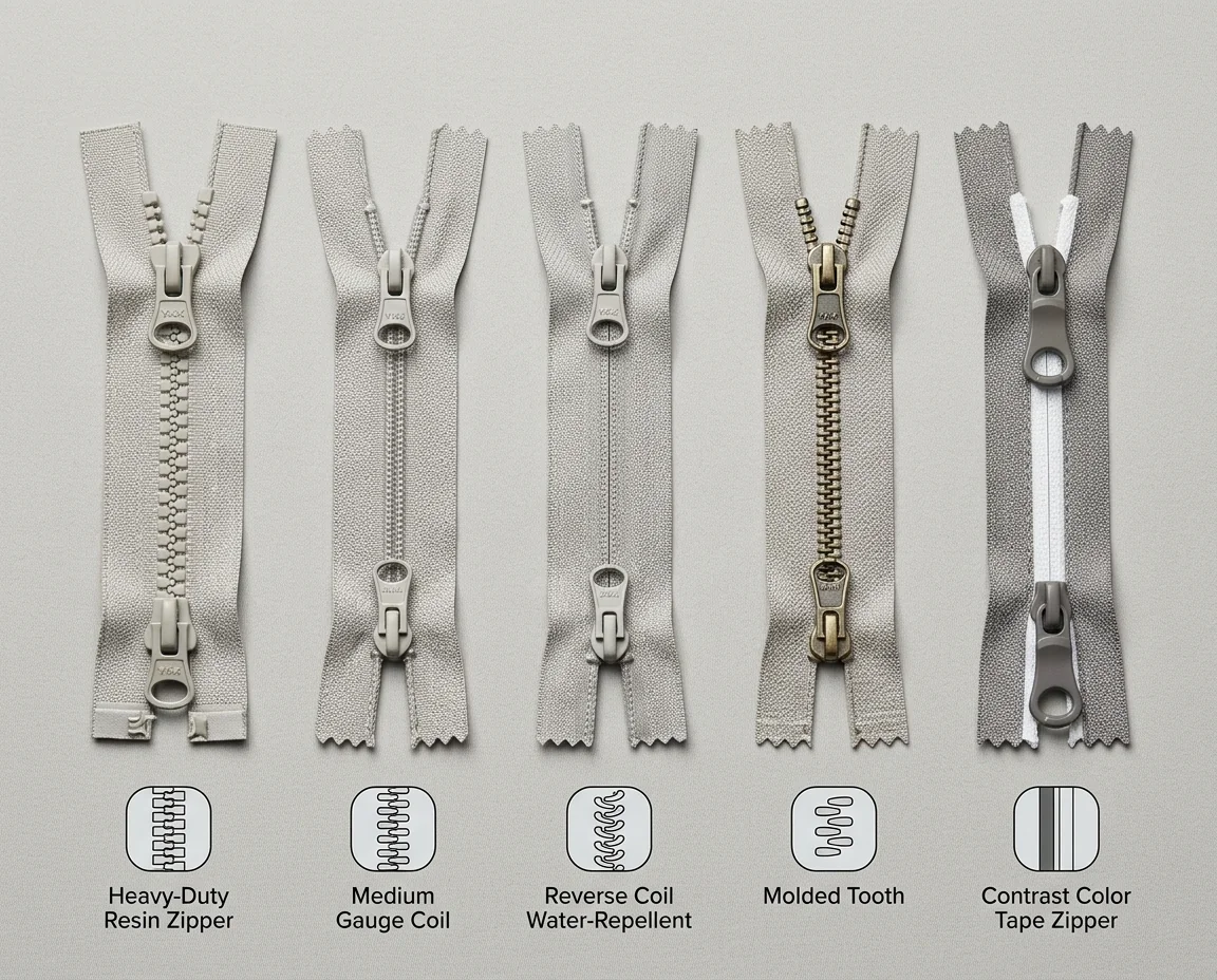 Two-way double slider zipper