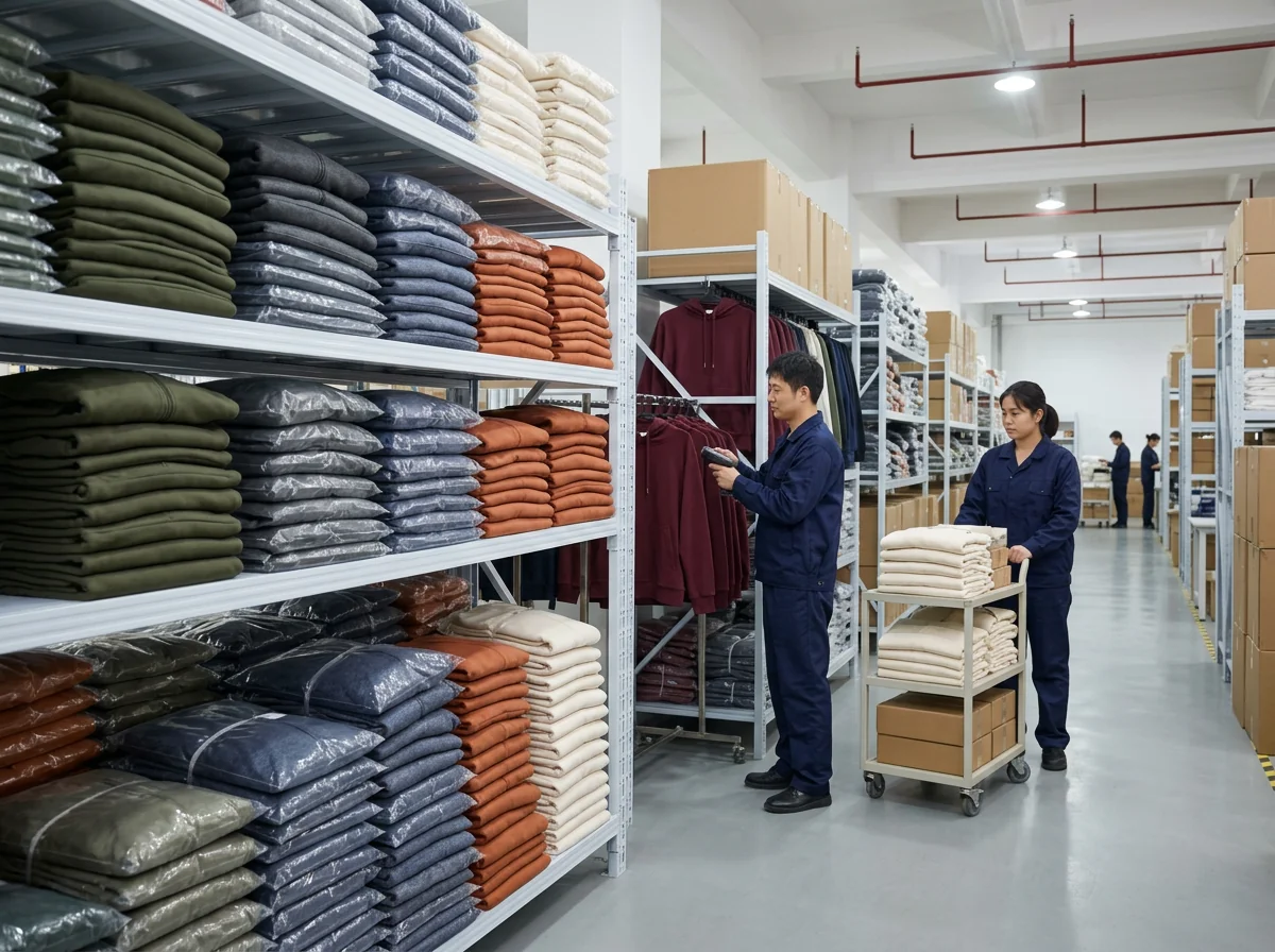 Warehouse stocked sweatshirt inventory for wholesale