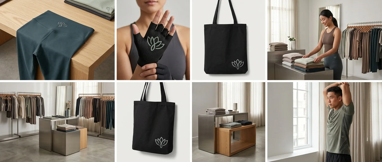 Modern activewear brand monogram