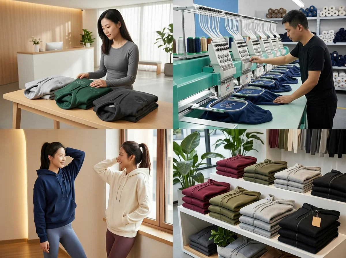 Yoga studio brand custom hoodies